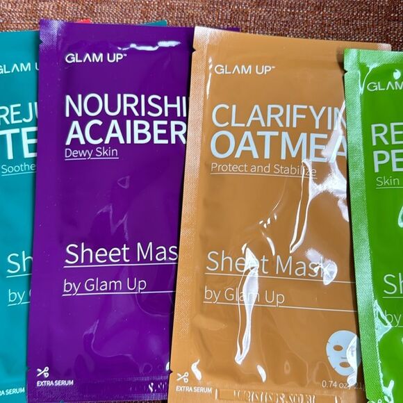 Glam up sheet mask skincare face beauty bundle of 9 masks - Picture 4 of 8